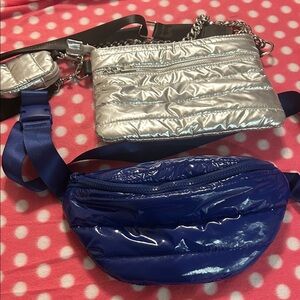 Ahdorned puffy Fanny pack & purse